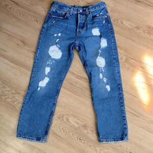 Levi's 501 women’s Classic Blue Denim Jeans Size:27